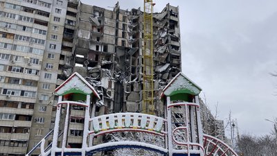 Демонтаж під'їзду на Ужвій, 82 у Харкові: "Найскладніший етап добігає кінця"