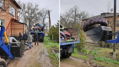 У Бобринці з території дитсадка вивезли більше сотні автомобільних шин У Бобринці з території дитсадка вивезли більше сотні автомобільних шин