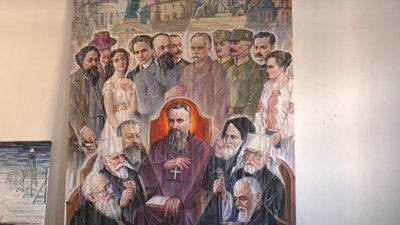 Картина заввишки три метри: у Львові презентують мистецьку роботу про Андрея Шептицького