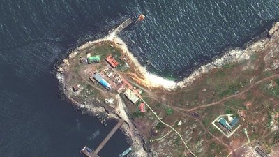 Бійці РФ намалювали на острові Зміїний мітки у вигляді літери Z