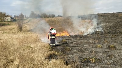 На Хмельниччині за минулу добу внаслідок пожеж вигоріло понад 40 гектарів сухостою