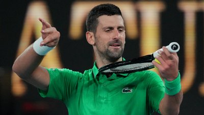 Новак Джокович під час матчу на Australian Open-2026