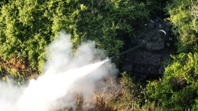 Танк батальйону морпіхів на Харківщині
