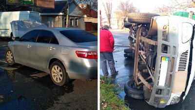 ДТП у Черкасах: перевернута автівка та двоє в лікарні