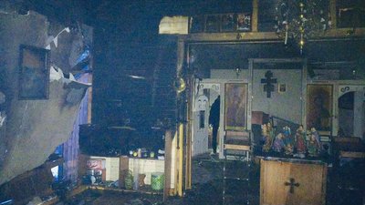 На Львівщині горів дерев'яний храм На Львівщині горів дерев'яний храм