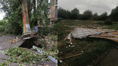 Зірвані дахи та вирвані дерева: на Одещині ліквідують наслідки негоди