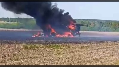 Атака РФ на комбайн у Новослобідській громаді