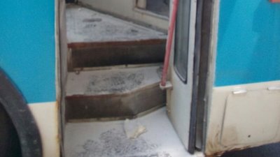 У Вінниці загорівся тролейбус У Вінниці загорівся тролейбус
