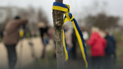У парку Героїв Національної гвардії України в Запоріжжі висадили близько півсотні кленів 