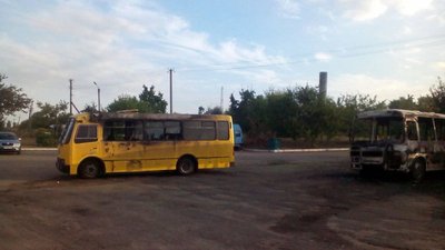 На Черкащині вночі спалили автопарк На Черкащині вночі спалили автопарк