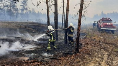 Гасити пожежі на Луганщині поїхала третя сотня харківських рятувальників