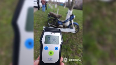 П'яний водій мепеда на Чернігівщині