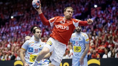 Матч чемпіонату Європи з гандболу між Данією та Іспанією