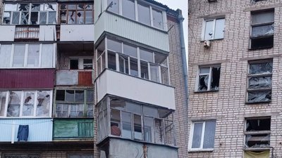 У Середині-Буді на Сумщині внаслідок обстрілу пошкоджено багатоквартирний будинок