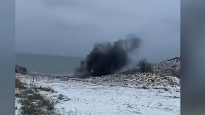 На узбережжі Одеської області знищили морську міну, яку винесло штормом