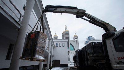 Патріарший собор УГКЦ приймає гуманітарну допомогу від краківських католиків