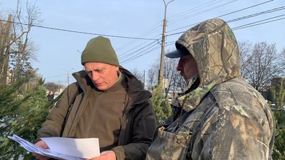 У Тернополі інспектори перевірили продавців ялинок У Тернополі інспектори перевірили продавців ялинок