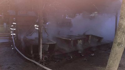 У Вінниці горіли дитячі атракціони