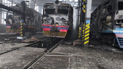 Пошкоджений склад поїздів у Фастові, Київська область, 6 грудня 2025 року