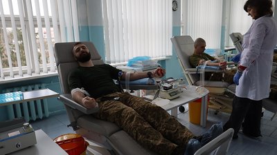На Тернопільщині військові здали кров, 1 січня 2026 року