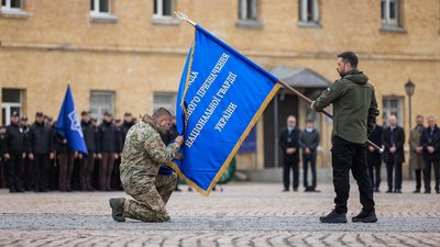 Президент вручив бригадний прапор бригаді "Любарт", Київ, 1 жовтня 2025 рік