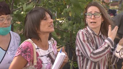 На акцію вийшли близько 70 жителів села. Фото: Суспільне Поділля На акцію вийшли близько 70 жителів села. Фото: Суспільне Поділля