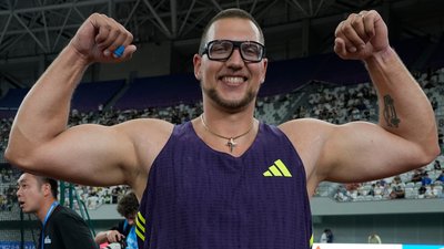 Крістьян Чех під час змагання з метання диска на Діамантовій лізі