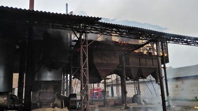 На Тернопільщині горіла зерносушарка