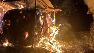 На Закарпатті під час пожежі згоріло 8 тонн сіна