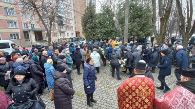 Під час похорону бійця Василя Мізерного в Тернополі