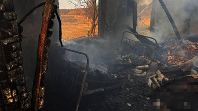 Пожежа, горів будинок, загиув у пожежі чоловік, ДСНС