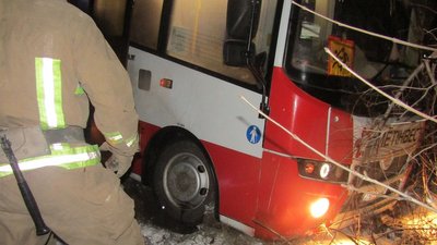 На Донеччині через ожеледицю застряг автобус з дітьми, - ДСНС. ФОТО