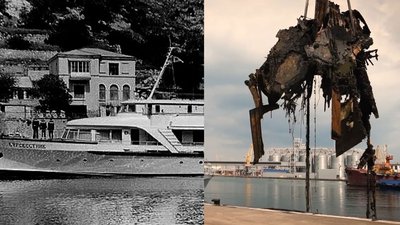 В Одесі водолази США та України підняли з моря затонулий "катер Брежнєва"