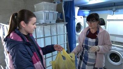 Пральня для військових у Добропіллі, Донецька область