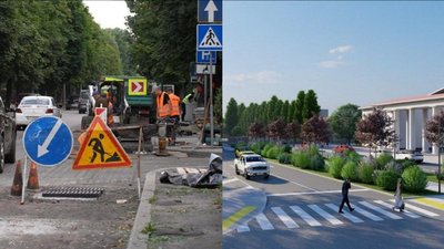 Стан дороги наразі та те, як цей участок має виглядати після ремонту