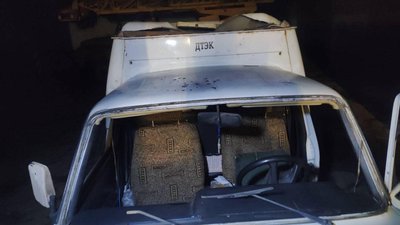 Пошкоджена автівка ДТЕК