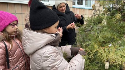 Смаколики із зерна: тернопільські школярі прикрашають дерева Смаколики із зерна: тернопільські школярі прикрашають дерева