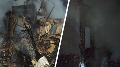 Під Харковом сталася пожежа у дачному будинку: власника забрали до лікарні з опіками