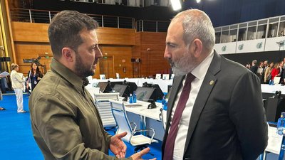 Президент України Володимир Зеленський і прем'єр Вірменії Нікол Пашинян