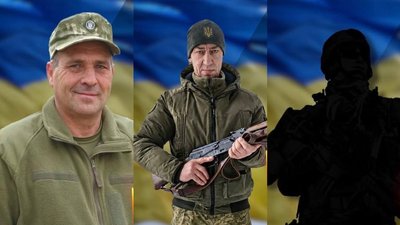 Військові Михайло Плавюк, та Ян Манюк, а фото Олександра Кушніра приховане