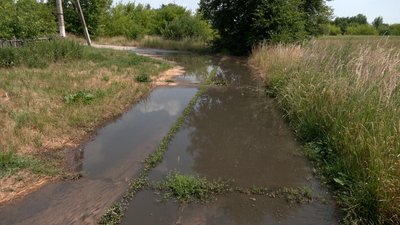 Стічні води з очисних споруд у Макошиному вилилися на дорогу