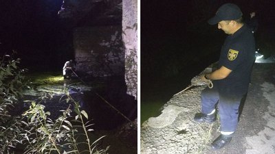 На Харківщині рятувальники дістали чоловіка, який вдруге застряг у річці