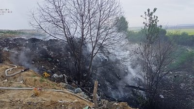У Тлумачі на Івано-Франківщині горіло сміттєзвалище