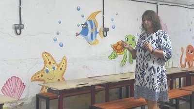 Віра Коршняк показує укриття Віра Коршняк показує укриття