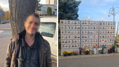 Затримали черкасця, який, за версією поліції, осквернив Стелу Пам'яті