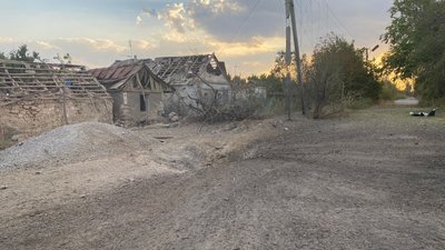 Зруйноване село на Херсонщині