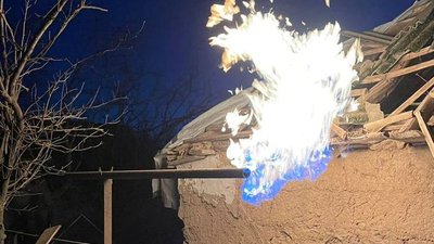 нікопольщина, обстріли, перебитий газогін