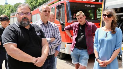 Чотири пожежні авто передали німецькі благодійники на Львівщину