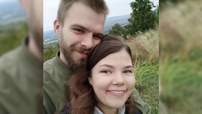 Військовий Богдан Савіцький разом з дружиною Військовий Богдан Савіцький разом з дружиною