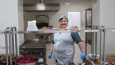 Оновлений харчоблок у Золочівській школі №1 після ремонту